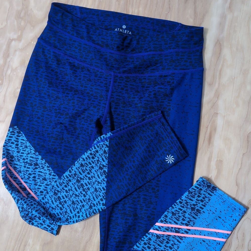 SUPER RARE Athleta Women leggings multicolor sport gym training sz‎ S 26x25